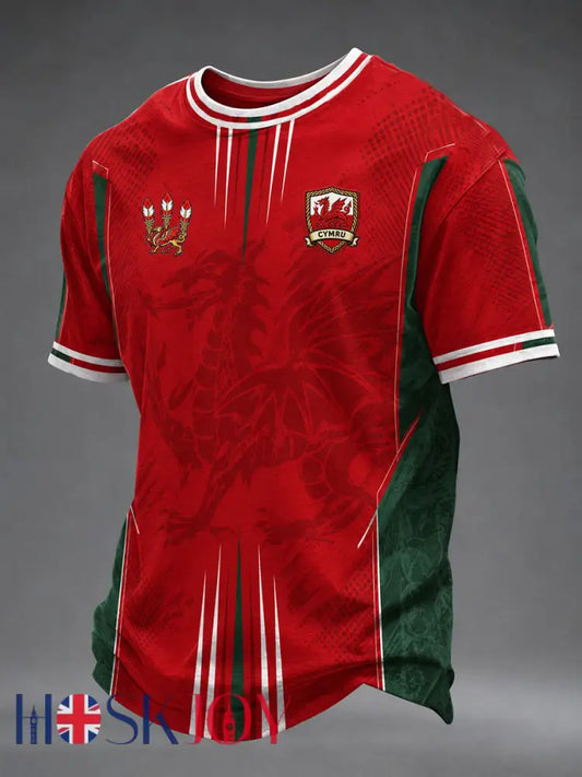 Men’s Cymru Short Sleeves T-shirt - Red / S