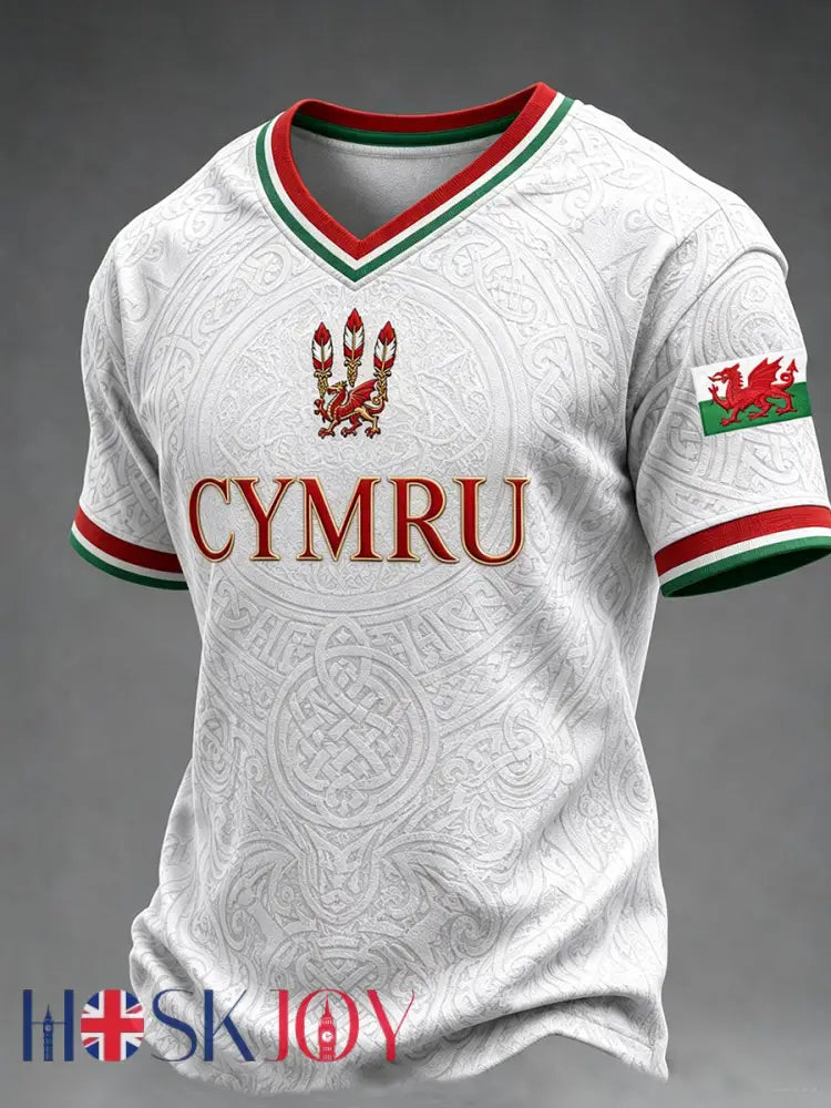 Men’s Cymru Short Sleeves T-shirt - White / S