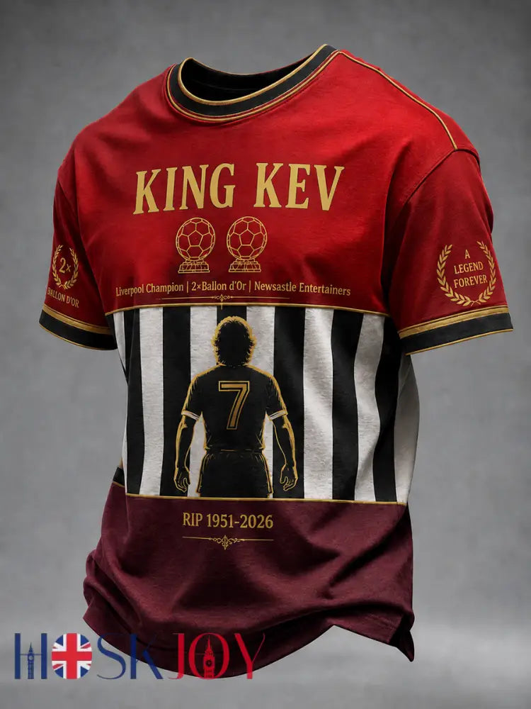 Men’s England Football Lover Legend King Kev Rip Printed short sleeves t-shirt - As picture / S