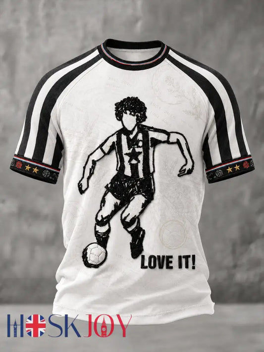 Men’s England Football Lover Legend King Kev Rip Printed T-shirt - White / S