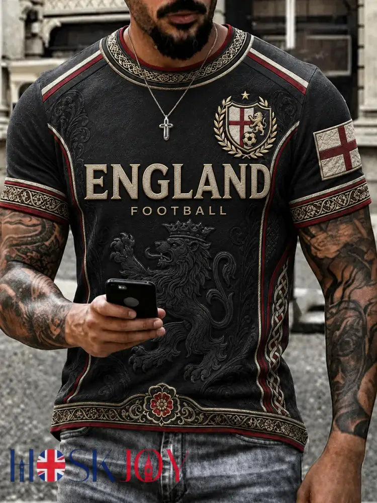 Men’s England Printed short sleeves t-shirt - As picture / S