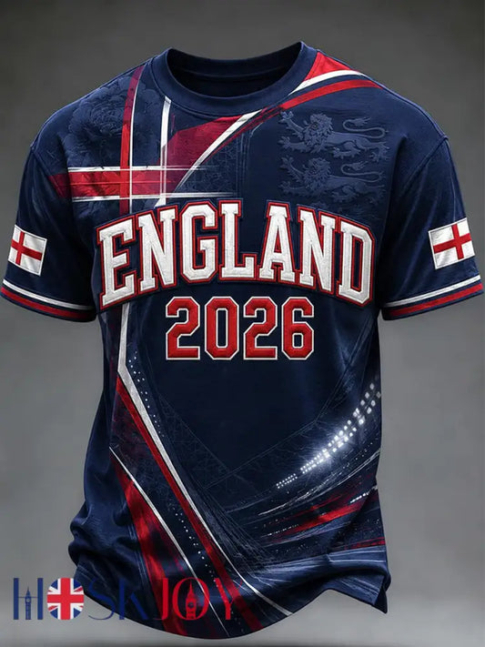 Men’s England Printed short sleeves t-shirt - As picture / S