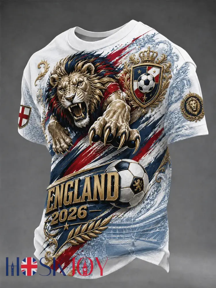 Men’s England Printed short sleeves t-shirt - As picture / S