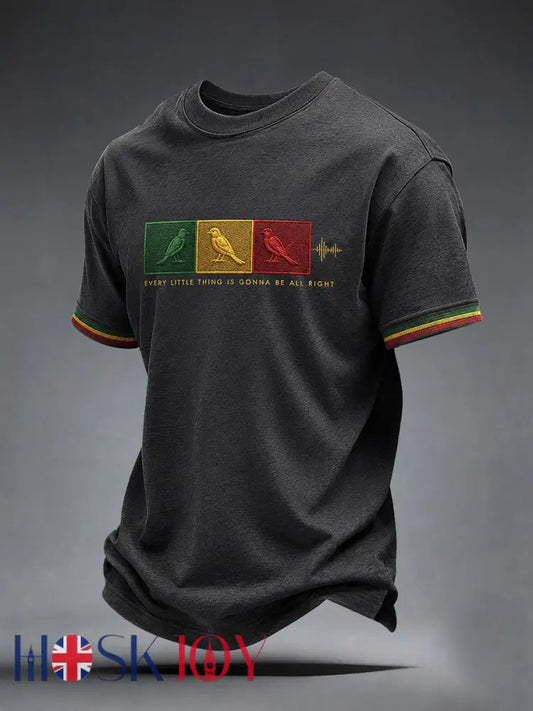 Men’s Every Little Thing Is Gonna Be All Right T-shirt - Dark Gray / S