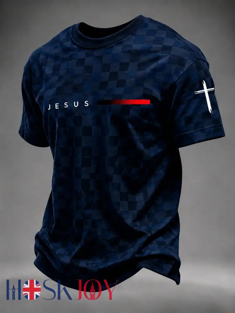 Men’s Faith Printed T-shirt - Dark Blue / S