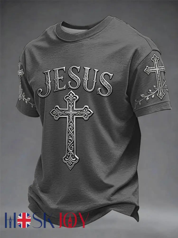 Men’s Faith Printed T-shirt - Gray / S