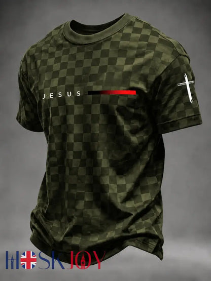 Men’s Faith Printed T-shirt - Green / S