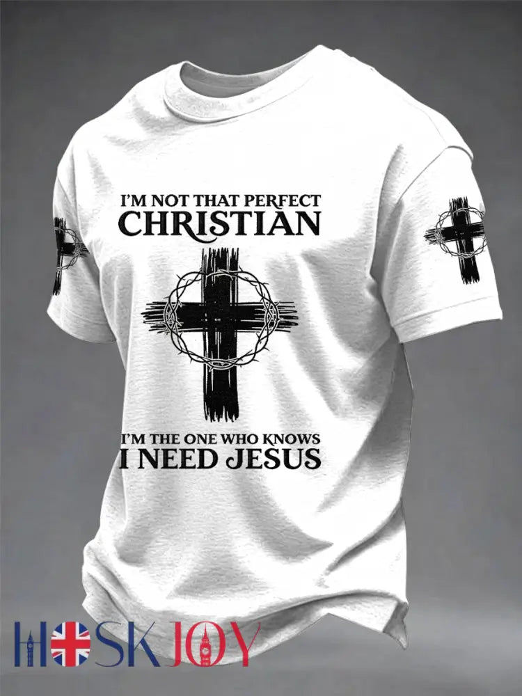 Men’s Faith Printed T-shirt - White / S
