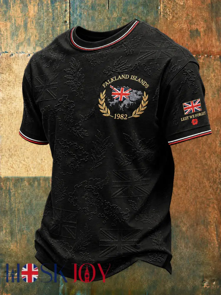 Men’s Falklands War Veteran Printed short sleeves t-shirt - Black / S
