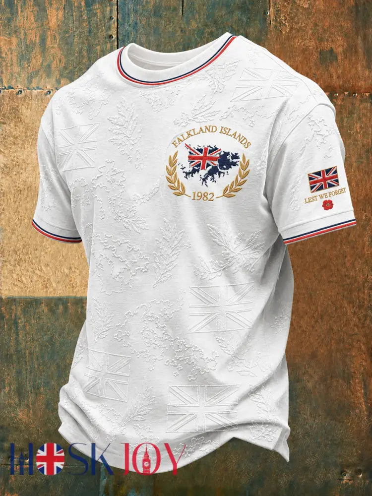 Men’s Falklands War Veteran Printed short sleeves t-shirt - White / S