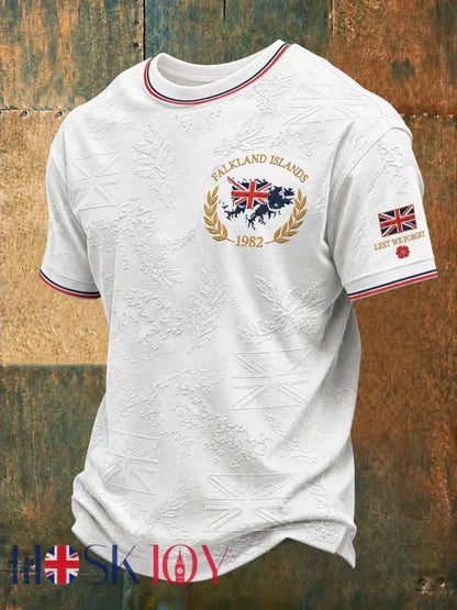 Men’s Falklands War Veteran Printed short sleeves t-shirt - White / S