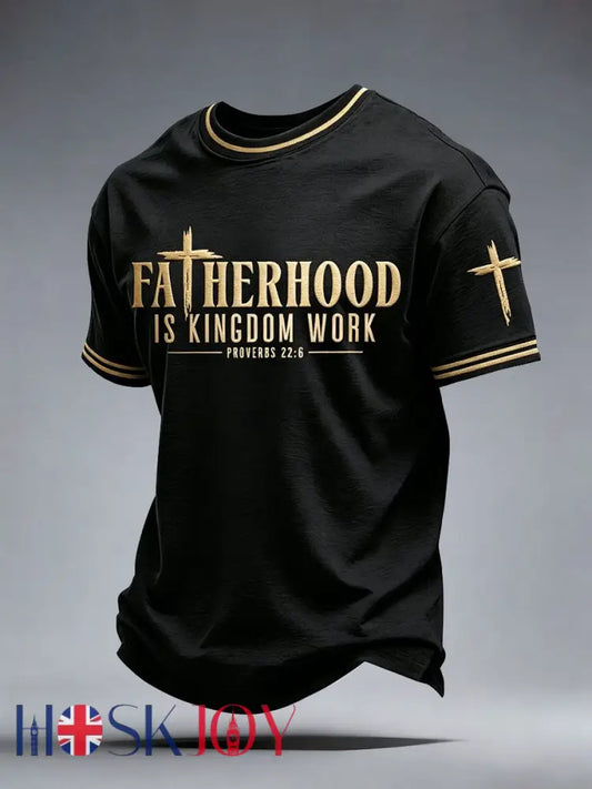 Men’s Fatherhood is Kingdom Work T-Shirt - Black / S