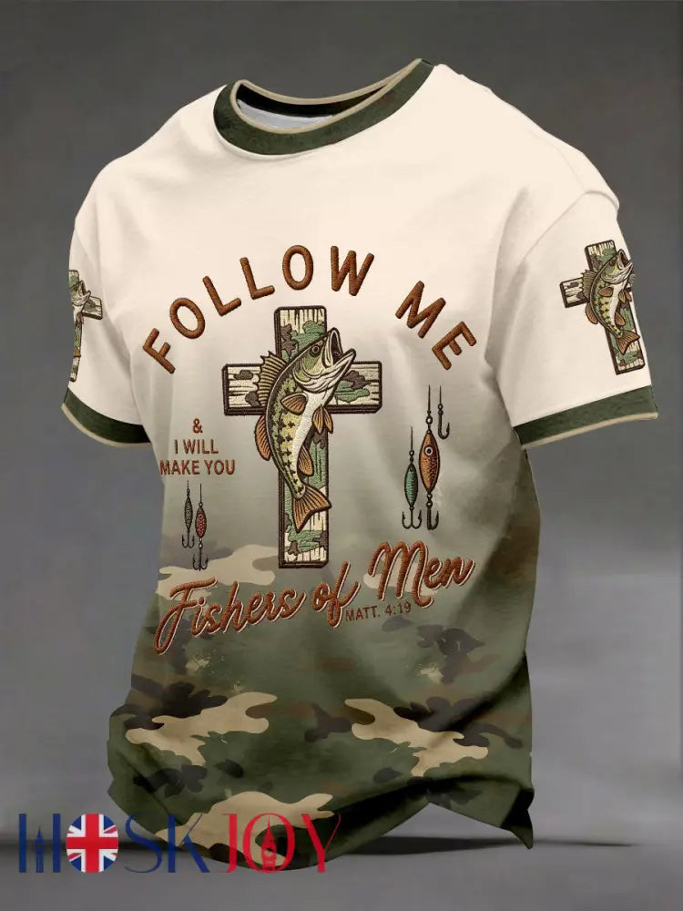 Men’s ’Follow Me Fishers of Men’ T-shirts - Camouflage / S