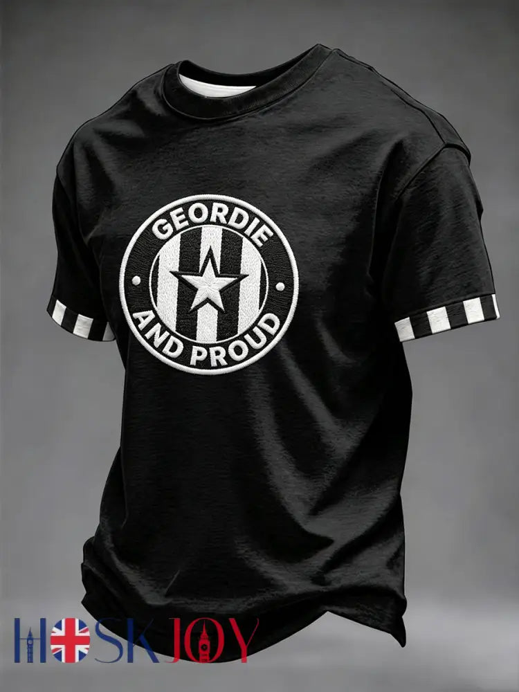 Men’s Football Fan Print Geordie T-shirt - As picture / S