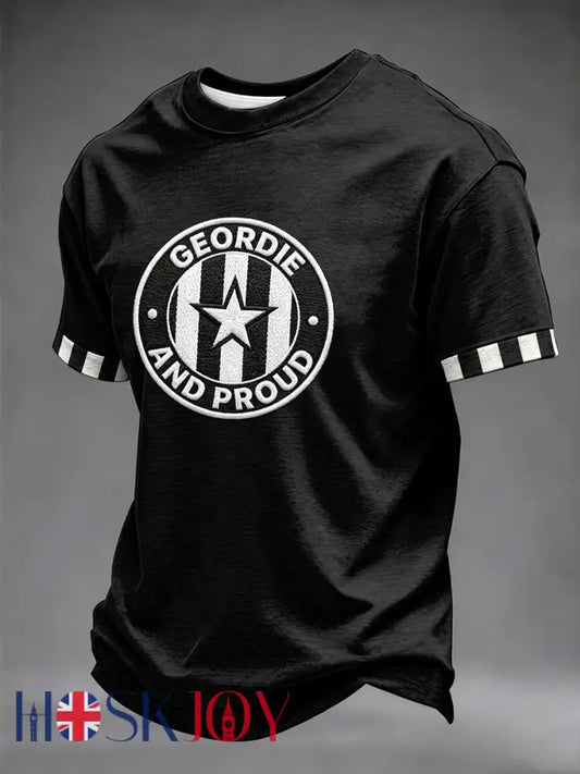 Men’s Football Fan Print Geordie T-shirt - As picture / S