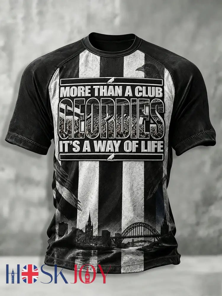 Men’s Football Fan Print Geordie T-shirt - As picture / S