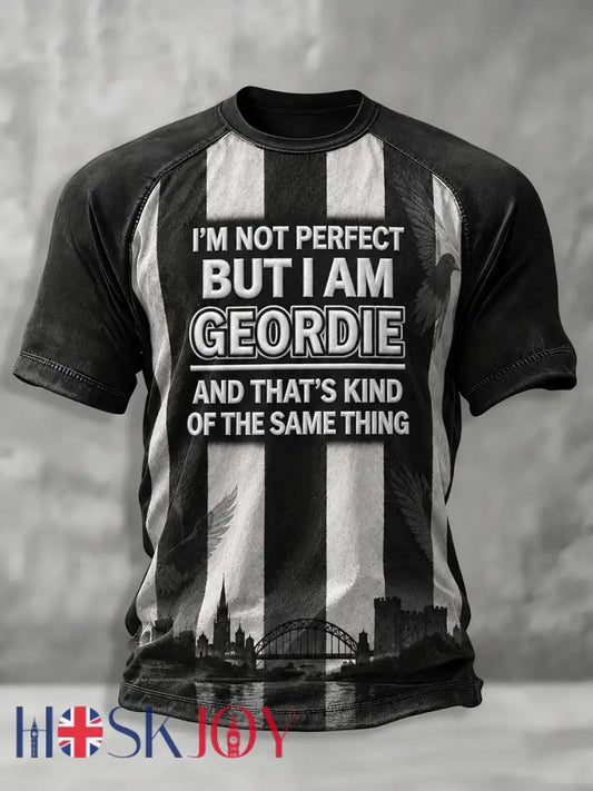 Men’s Football Fan Print Geordie T-shirt - As picture / S