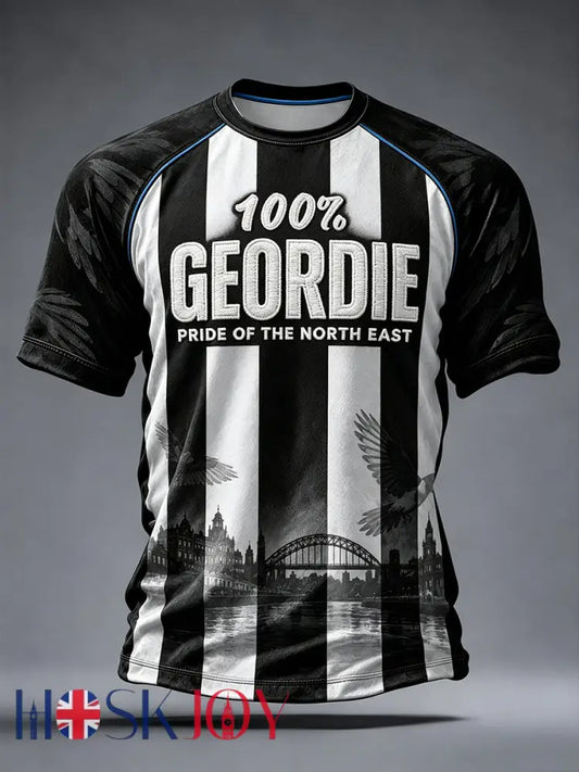 Men’s Football Fan Printed Short Sleeve T-shirt - As picture / S