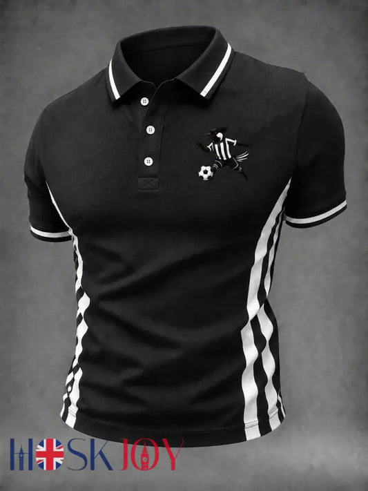 Men’s Football Printed Shirt - Black / S