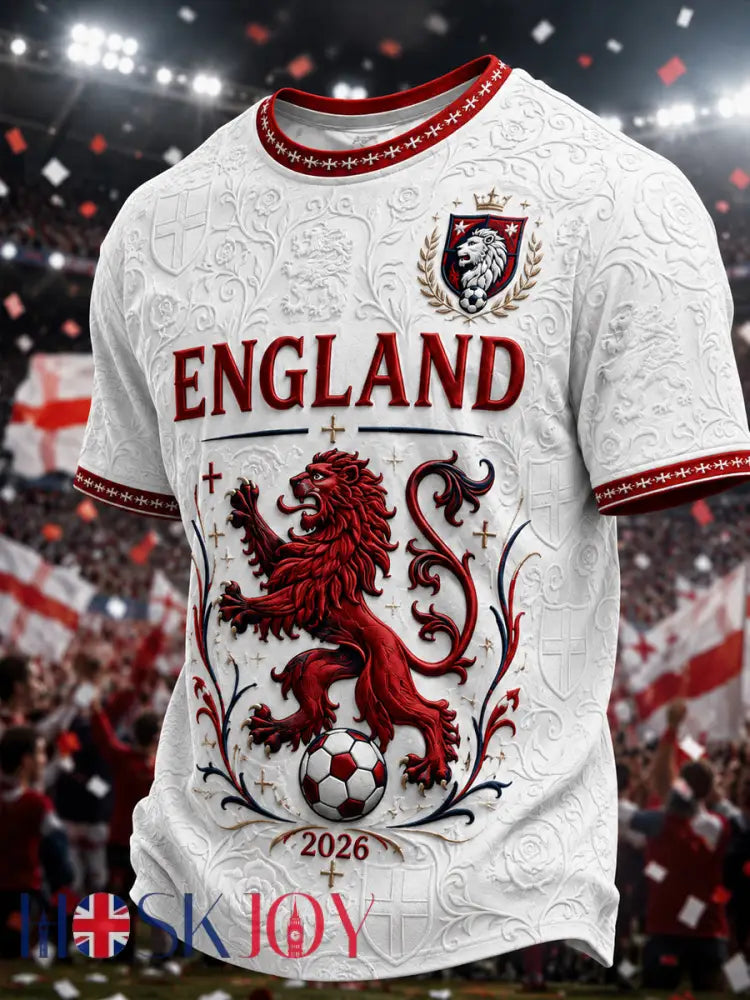 Men’s Gift For Football Fans Print Casual O-neck Short Sleeve T-shirt - As picture / S