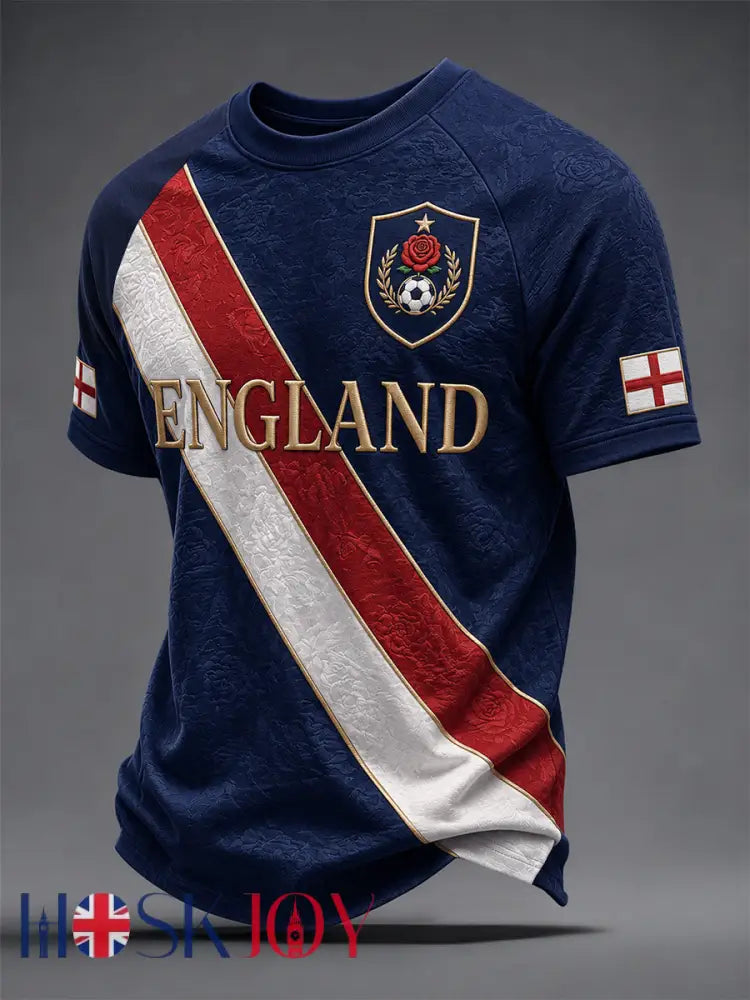 Men’s Gift For Football Fans Print Casual Tee - Navy Blue / S