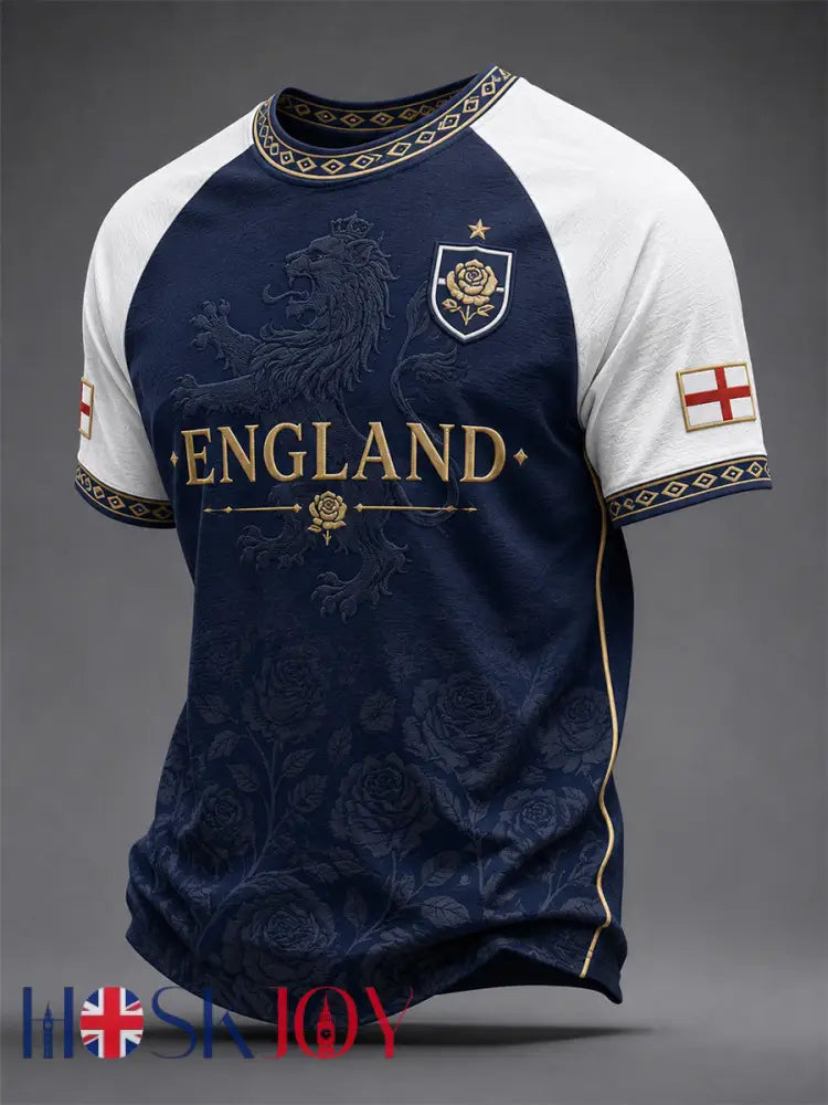 Men’s Gift For Football Fans Print Casual Tee - Navy Blue / S