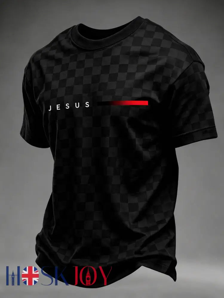 Men’s JESUS Printed T-shirt - Black / S