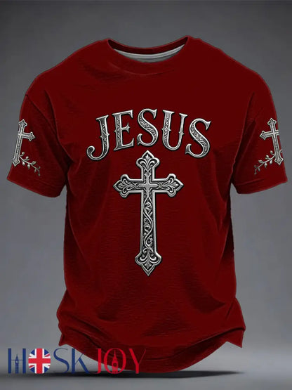 Men’s JESUS Printed T-shirt - Red / S