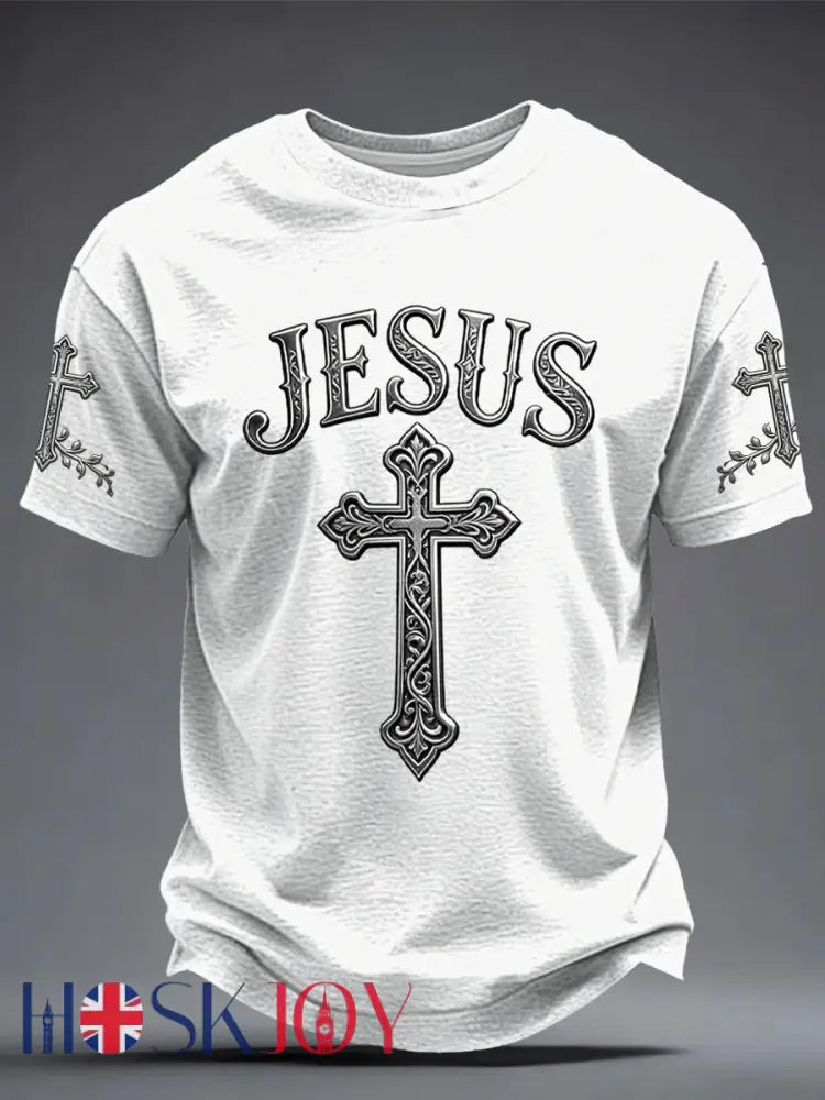 Men’s JESUS Printed T-shirt - White / S