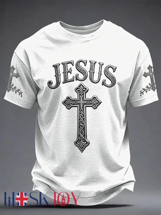 Men’s JESUS Printed T-shirt - White / S