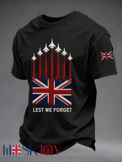Men’s Lest We Forget Print T-shirt - Black / S