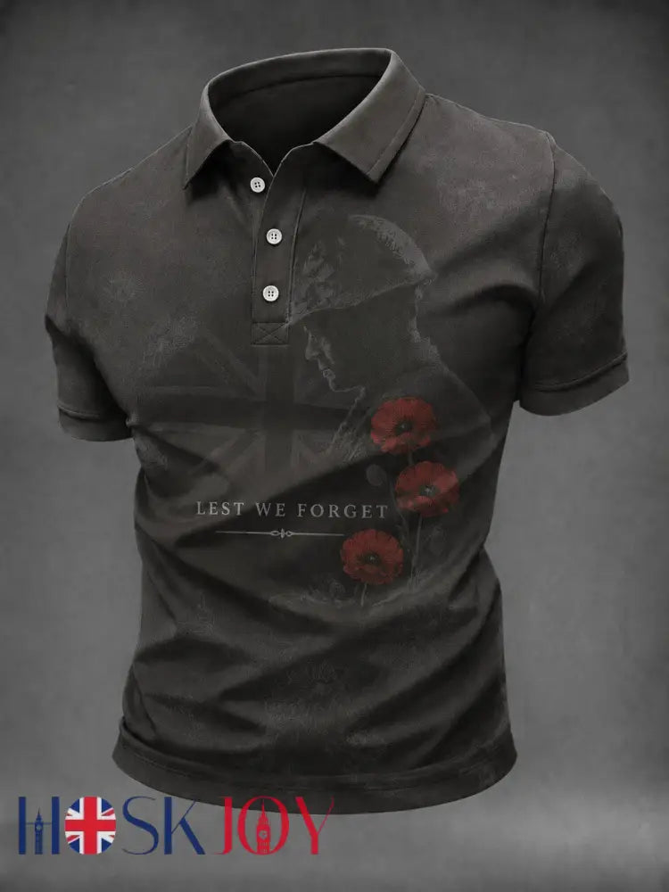 Men’s Lest We Forget Printed Shirt - As picture / S