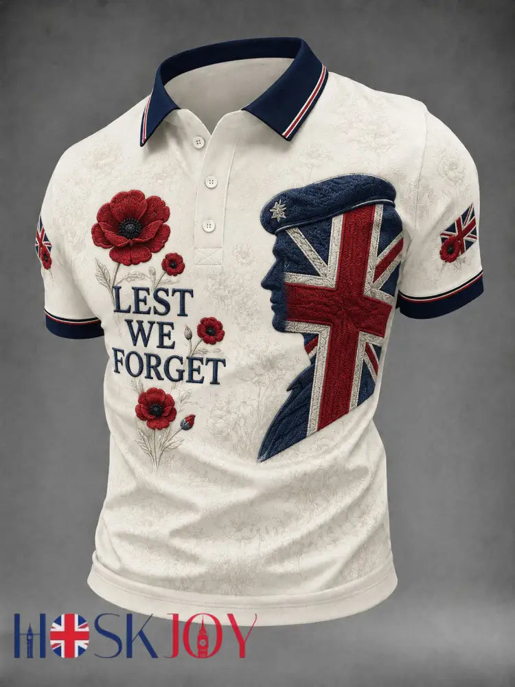 Men’s Lest We Forget Printed Shirt - As picture / S