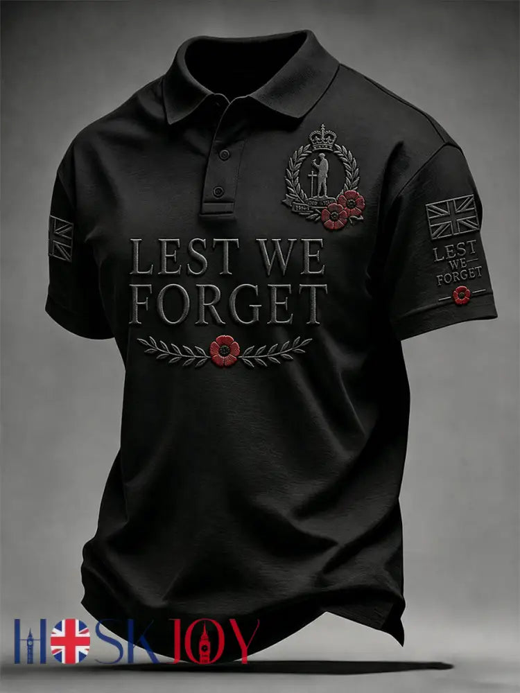 Men’s Lest We Forget Shirt - Black / S