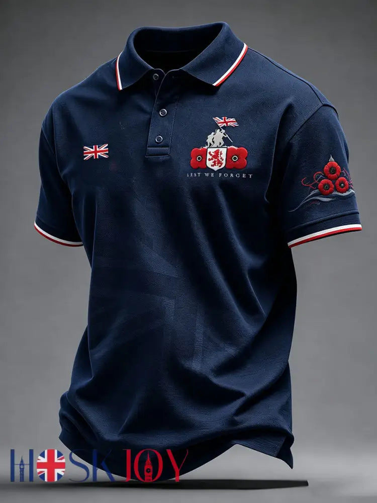 Men’s Lest We Forget Shirt - Navy Blue / S