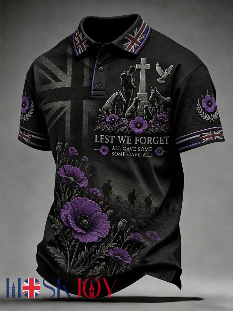 Men’s Lest We Forget The Animals Too Shirt - Black / S
