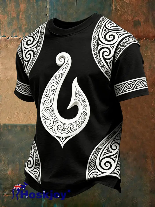 Men’s Maori Art NZ Printed short sleeves t-shirt As picture / S
