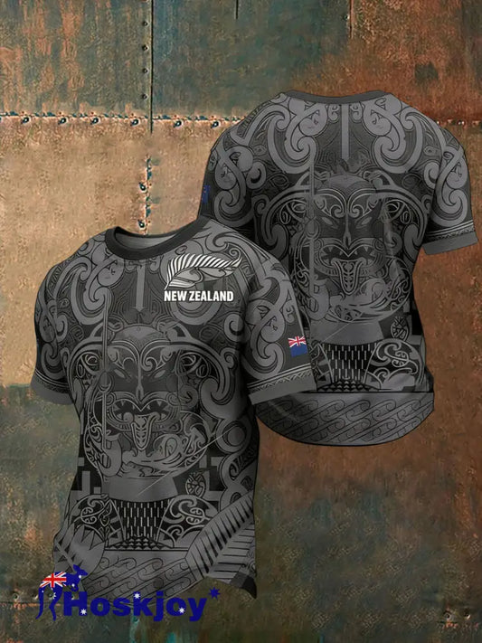 Men’s Maori Art NZ Printed short sleeves t-shirt As picture / S