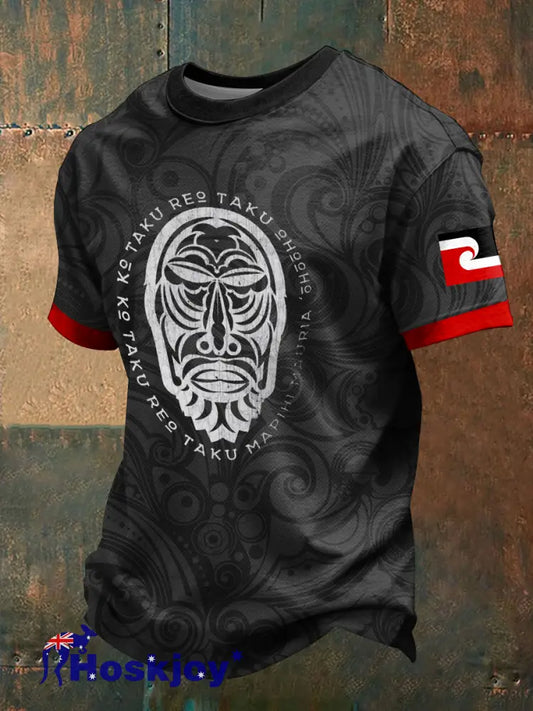 Men’s Maori Art NZ Printed short sleeves t-shirt As picture / S