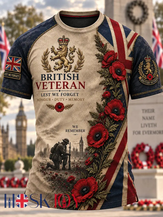 Men’s British Veterans’ Memorial Short Sleeves T-Shirt - A / S