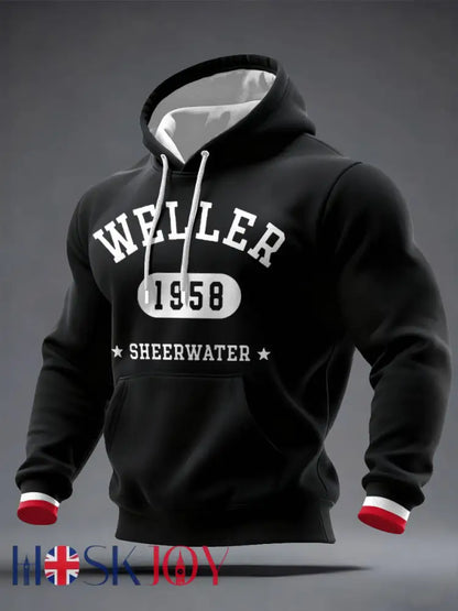 Men’s Modfather UK Music Mods Lover Printed Hoodie - Black / S