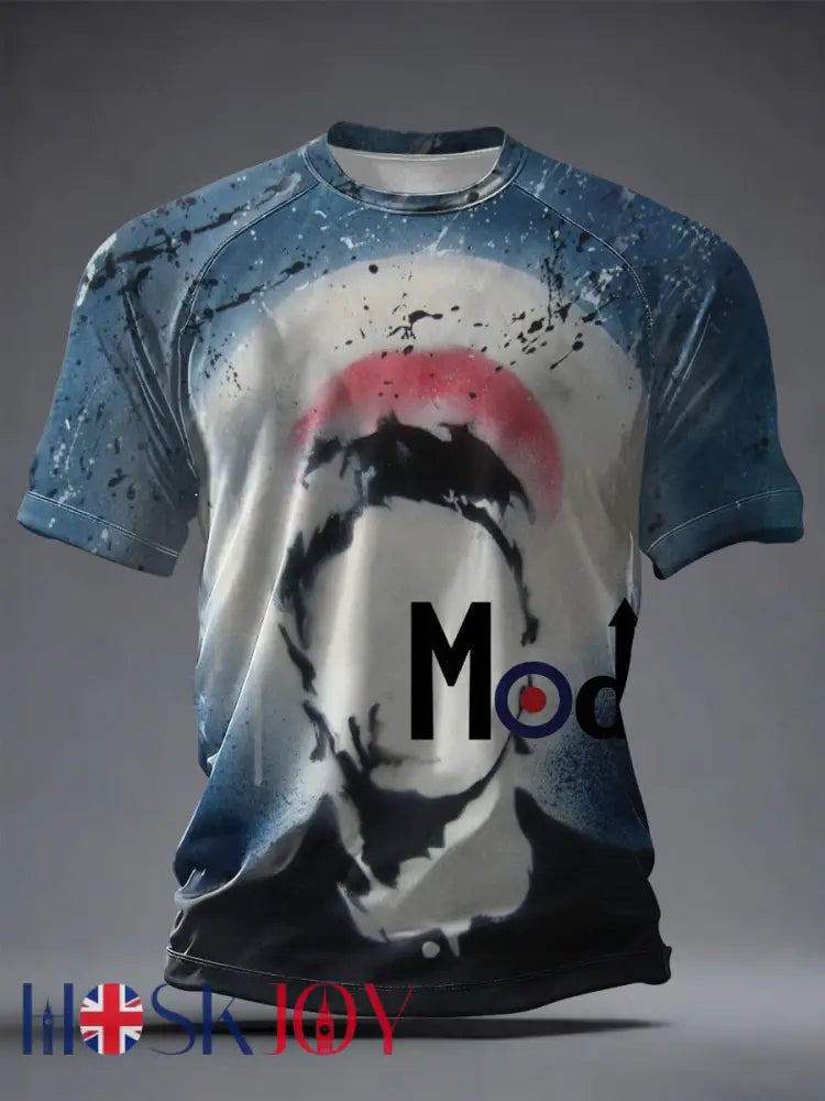 Men’s Modfather UK Music Mods Lover Printed T-shirt - As picture / S