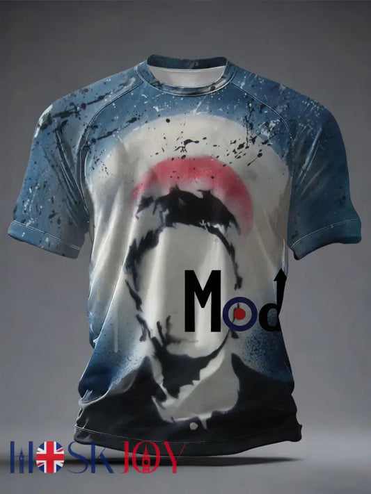 Men’s Modfather UK Music Mods Lover Printed T-shirt - As picture / S