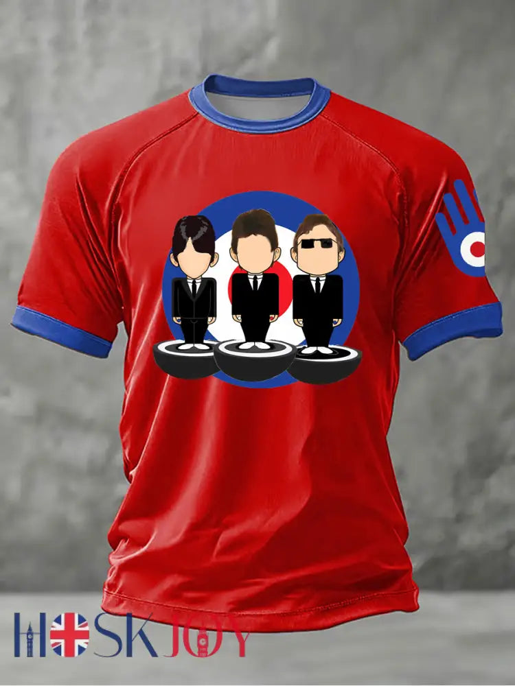 Men’s Modfather UK Music Mods Lover short sleeve t-shirt - Red / S