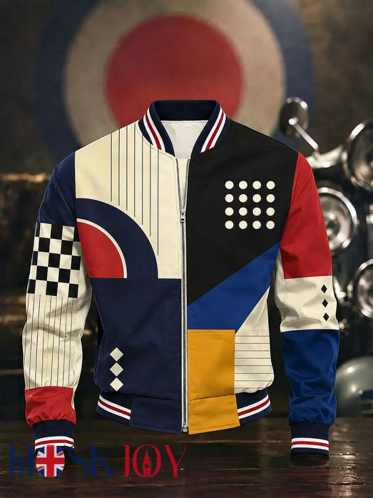 Men’s Mods Culture UK Music Lover Art Printed Monkey Jacket - As picture / S