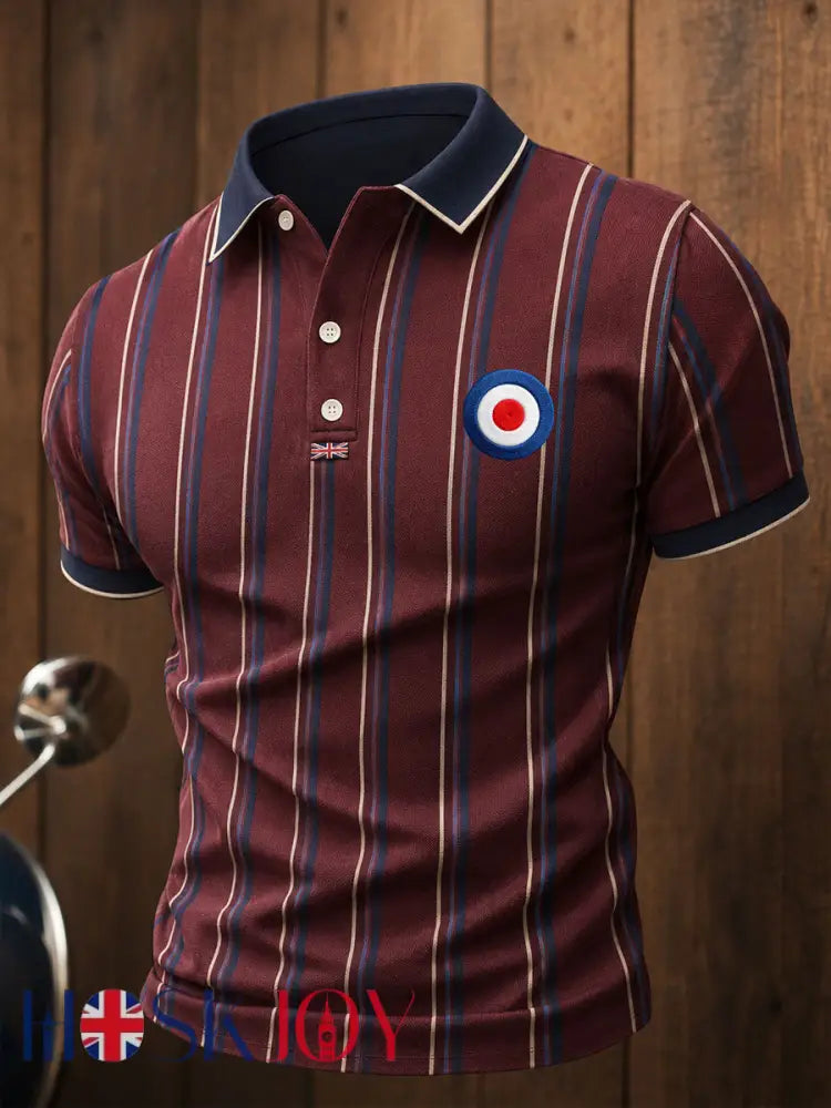 Men’s Mods Culture UK Music Lover Business Style Printed Casual Tops - As picture / S