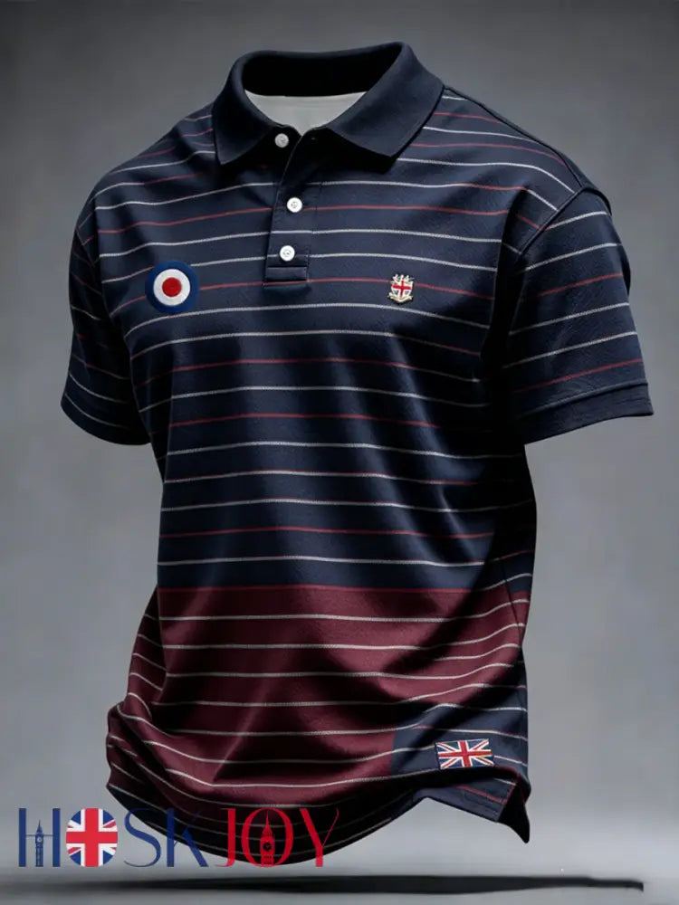 Men’s Mods Culture UK Music Lover Business Style Printed polo shirt - As picture / S