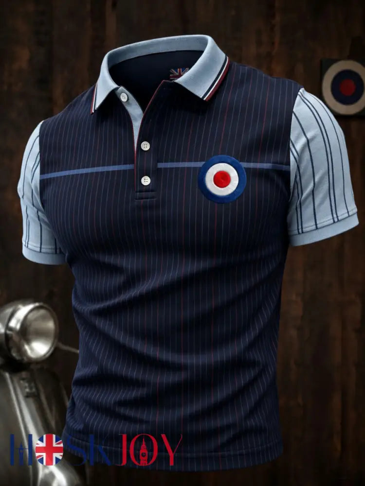 Men’s Mods Culture UK Music Lover Business Style Printed polo shirt - As picture / S