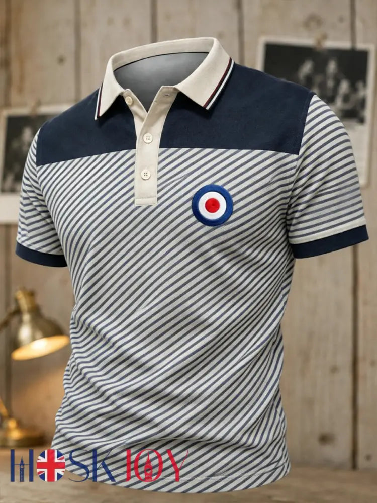 Men’s Mods Culture UK Music Lover Business Style Printed polo shirt - As picture / S