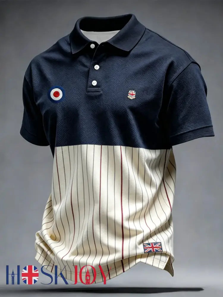 Men’s Mods Culture UK Music Lover Business Style Printed polo shirt - As picture / S